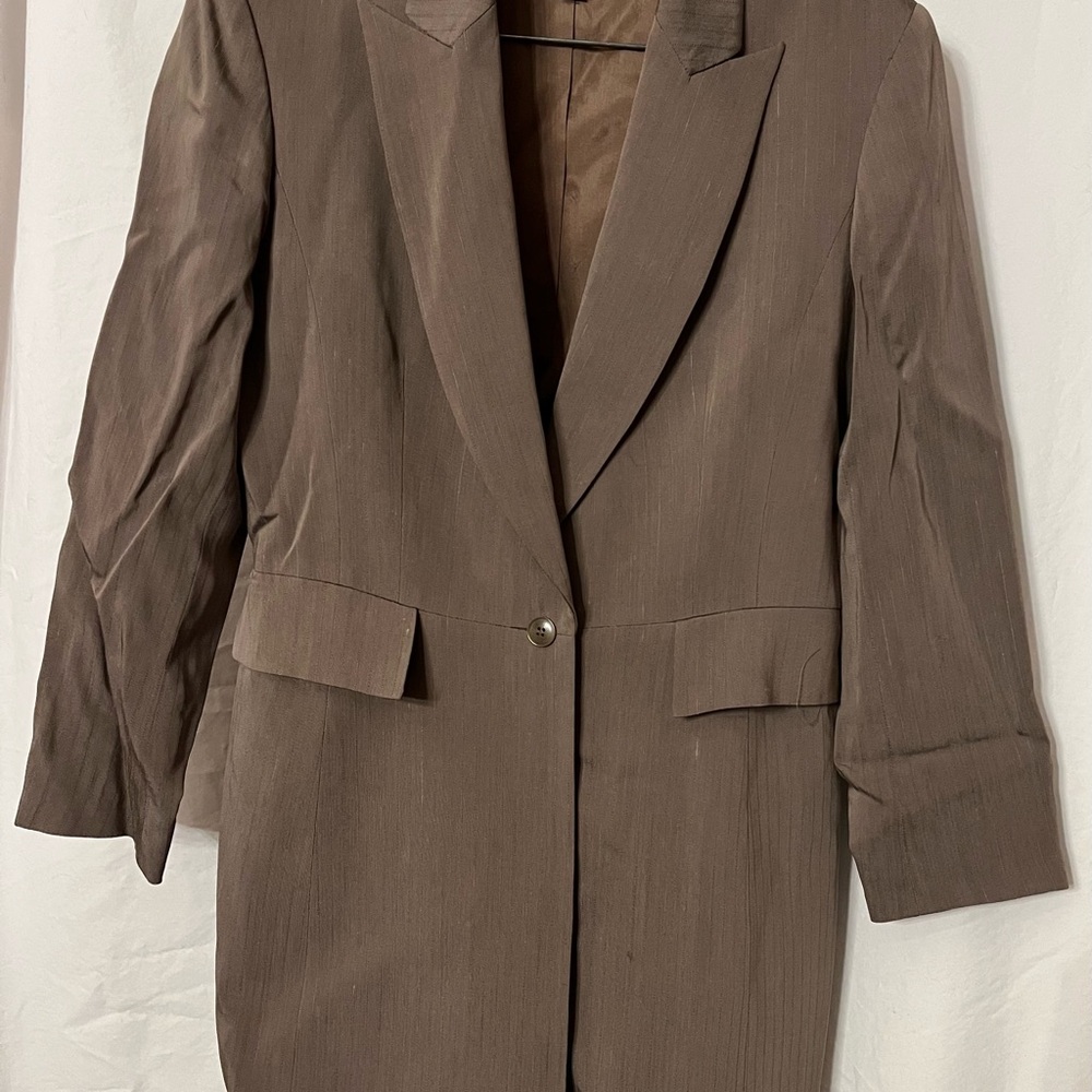 Emanuel Ungaro Taupe Vintage Tunic Jacket Size 10